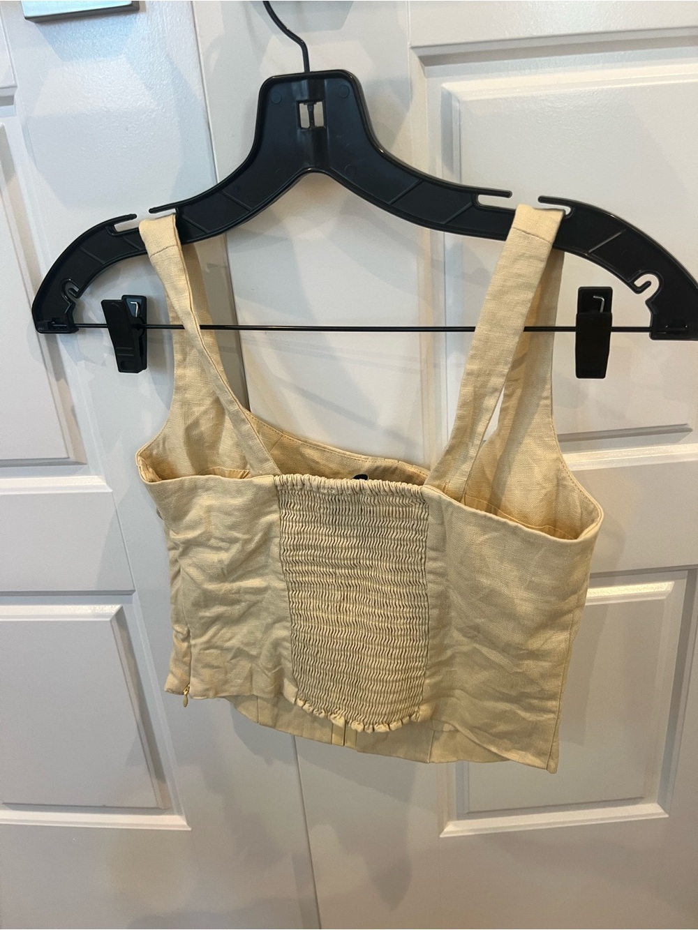 Reformation Juliet Yellow Linen Embroidered Floral Skirt Set - Picture 6 of 8